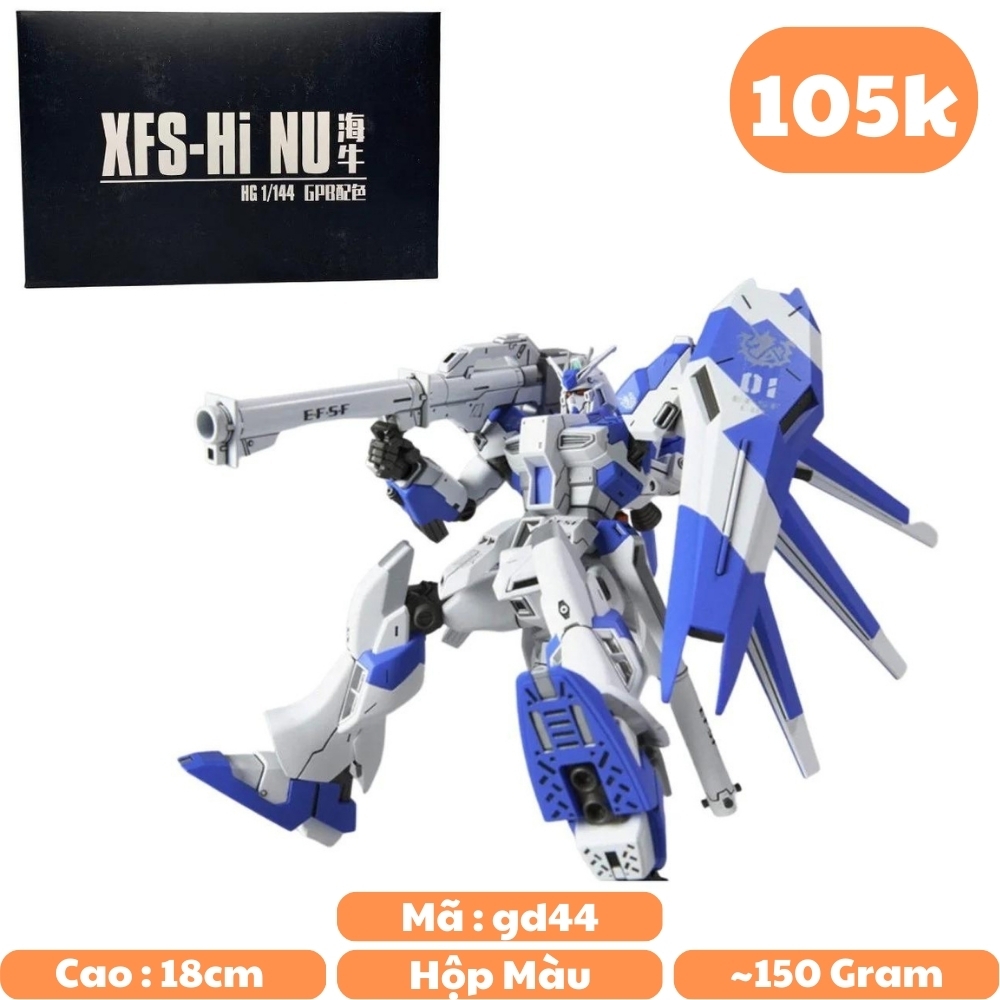 Mô hình XG Gundam XFS - Hi NU - Cao 18cm - nặng 150gram - Có BOX : box màu - SKU : XF-01A - Figure Gundam - Hộp Đen K20-T4-S9