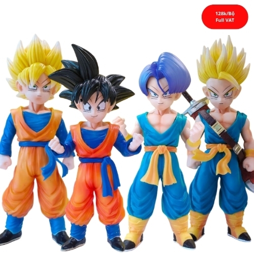 Combo4 Goku và Trunks kids - cao 18-19cm - nặng 1kg2 - DragonBall - NoBox - SKU : 199E ( VAT : MH004 )  (F-12) K144-T1-S1,2