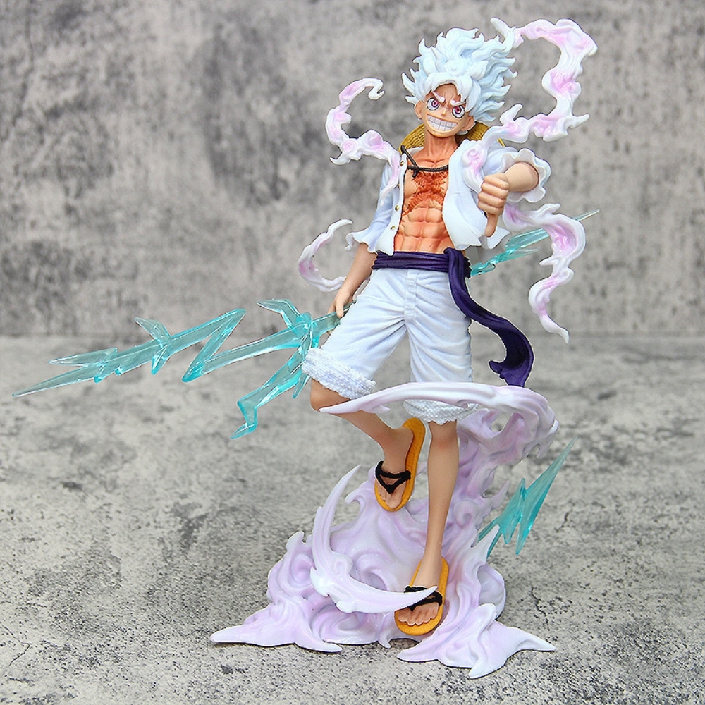 Mô Hình OnePiece Luffy gear 5 dáng đứng tay cầm sét Đế Đục - Cao 24cm - Nặng 400gram , Figure OnePiece - Full Box - N1-K29-T5-S3