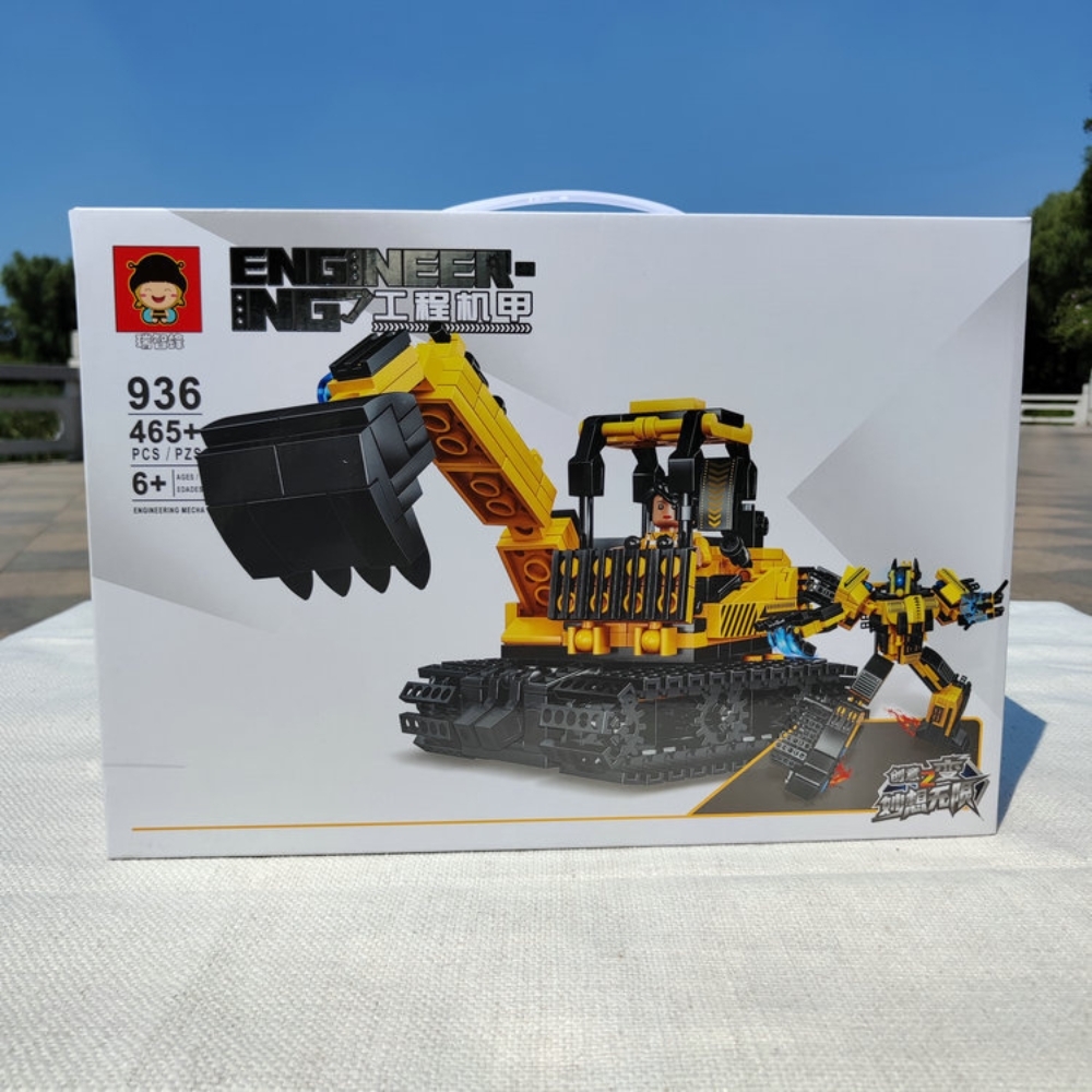 Đồ Chơi Lắp Ghép TRANFORMER Vàng 2 in1 - Lắp được Robot và Xe - Nặng : 1000gram - Full Box - SKU : LG-21-8