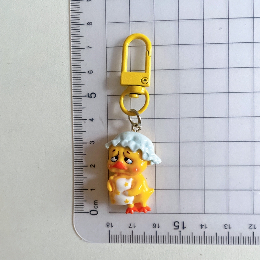 Combo 5 móc khóa vịt dễ thương - Dây móc dài : 3.5cm - Mô Hình Cao : 3.5cm - Nặng : 30gram - No Box : bọc túi OPP K78-T5-S8