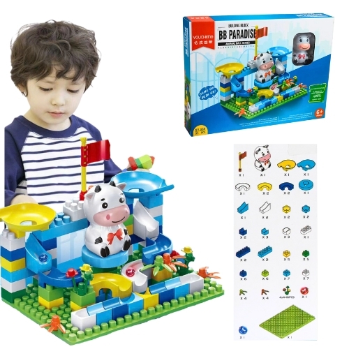 Đồ Chơi Lắp Ghép xây dựng bóng trượt Bò sữa - 93 chi tiết  - Full Box - SKU : LG-962