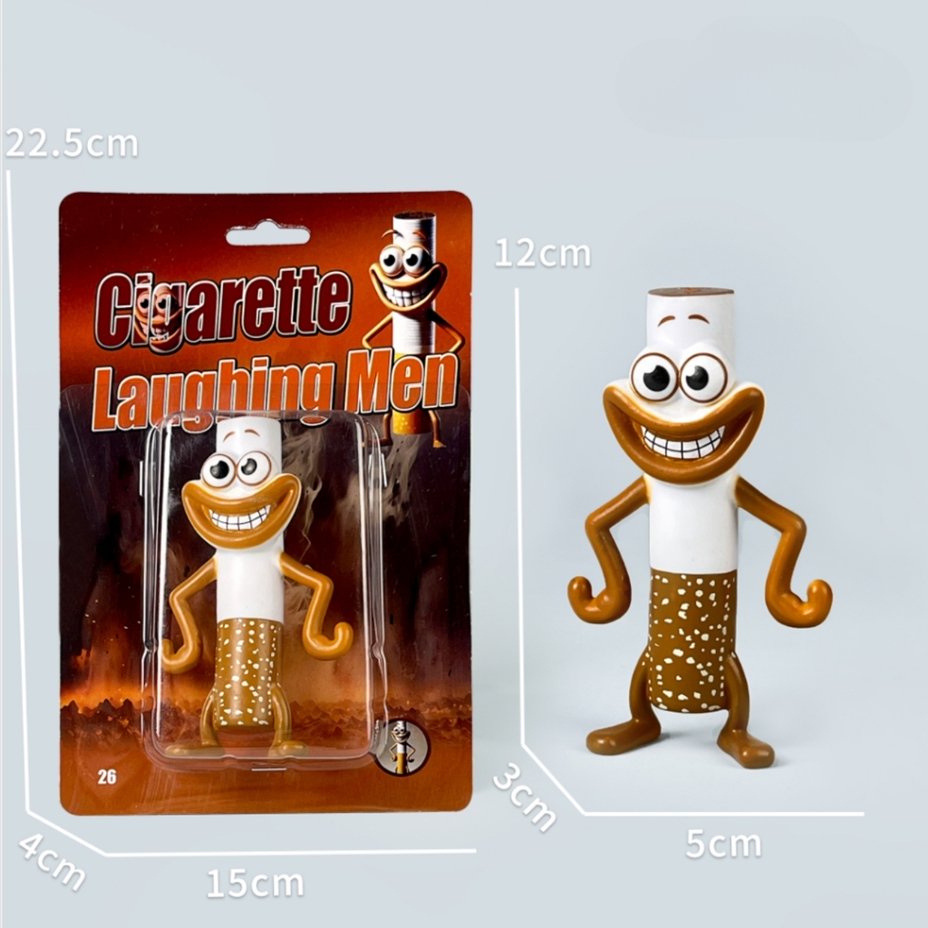 Mô Hình Cigarette Laughing Men - Cao : 12cm - Nặng 100gram - Vỉ Nhựa - K62-T3-S5