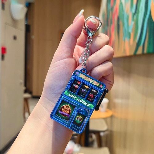 Móc Khóa Máy Quay Thưởng xanh dương big win . Dài 11cm , Rộng 3.5cm - Nặng 50gram - SKU : moc284c