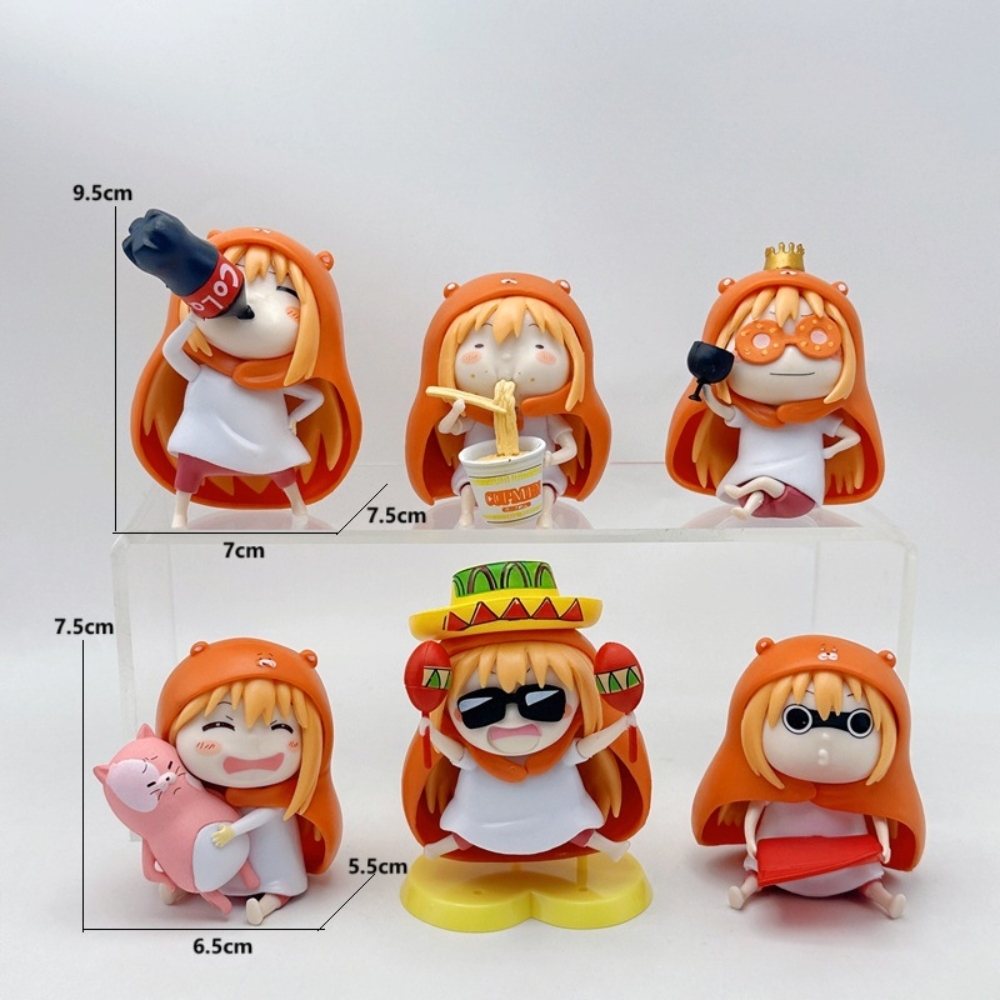 Mô hình Umaru Bộ 6 nhân vật Umaru kute - Cao 7.5-9.5cm - nặng 660gram - Figure Umaru - Hộp Màu - K33-T2-S2