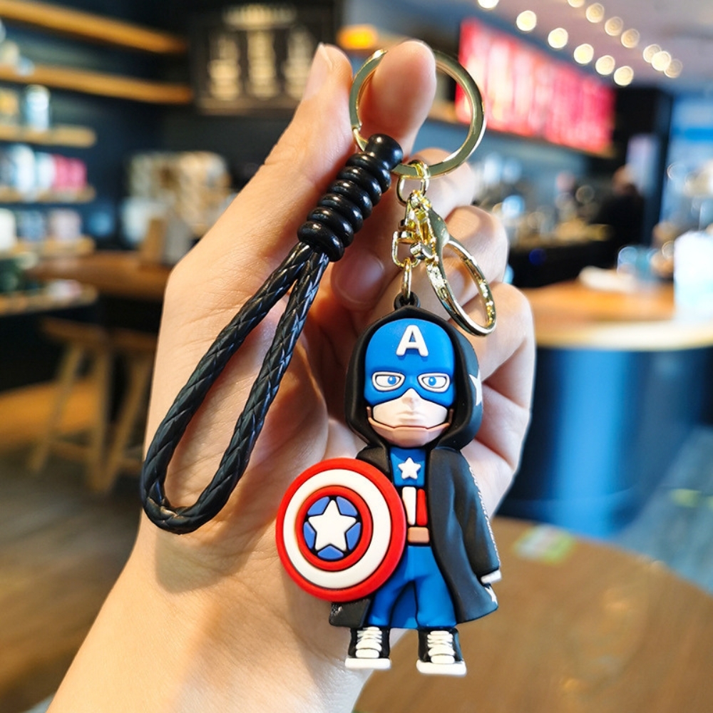 móc khóa captain america đội trưởng mỹ - dây dài 9.5cm mô hình cao 8.5cm - nặng : 50gram - SKU: moc239 - (Vat: MK001) - K75-T5-S3