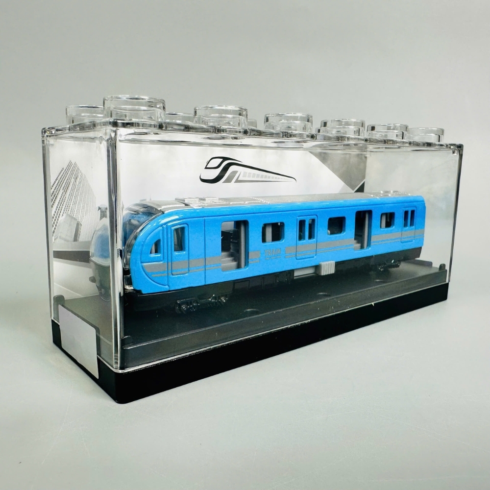 Mô Hình tàu hoả xanh 1:64 Hợp kim - Dài 12.5cm - Cao 5cm - Rộng : 4.5cm - nặng : 300gram - Hộp Nhựa Trong SKU : oto464c - ( VAT :  003-06-20 )