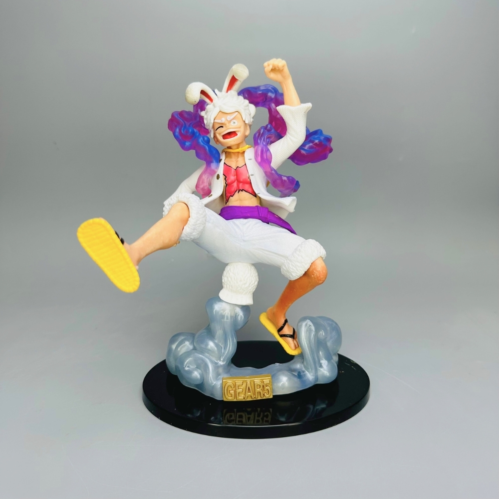 Mô Hình OnePiece Luffy gear 5 tai thỏ đế đen siêu đẹp Cao 21cm - Nặng 500gram , Figure OnePiece - có vỏ hộp màu