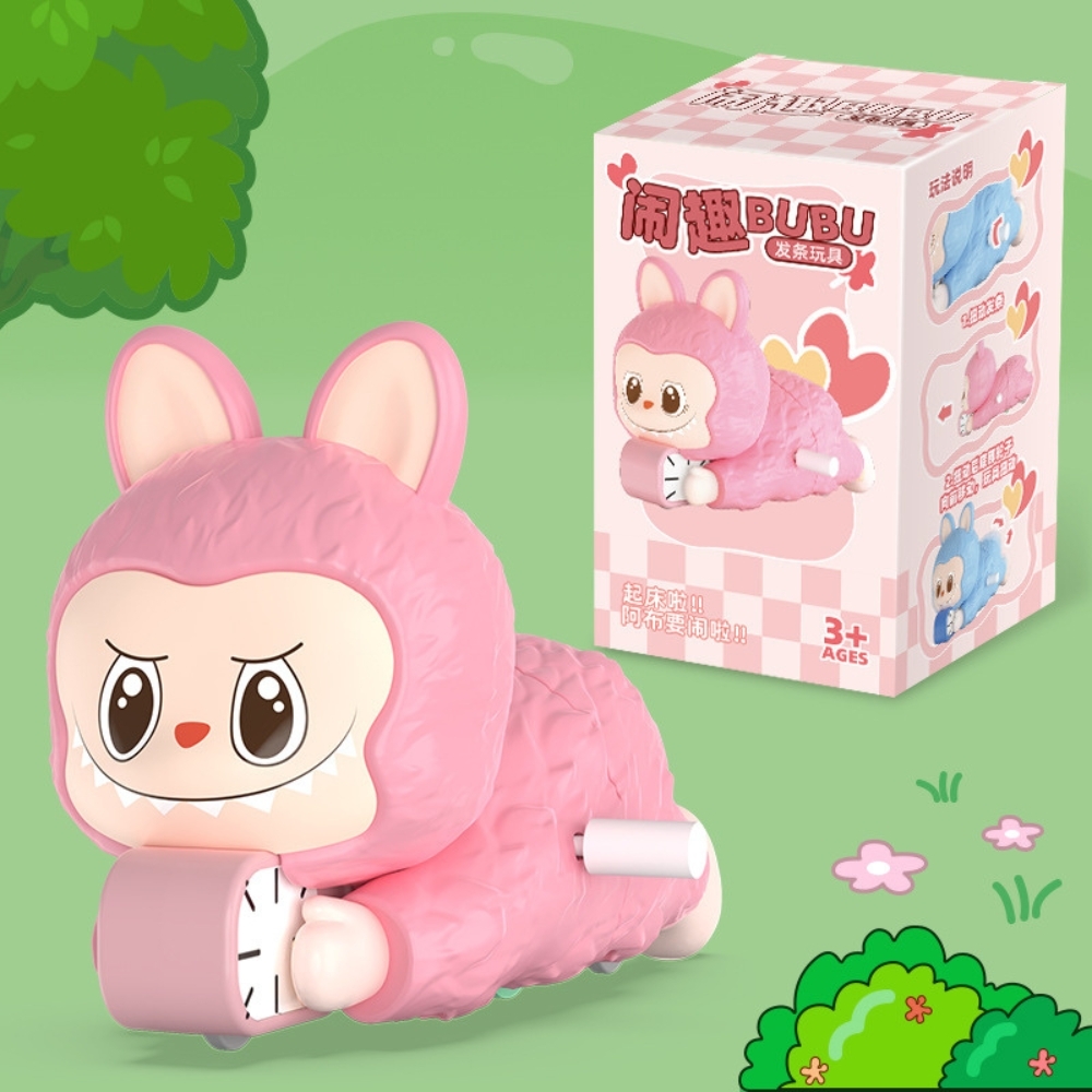 mô hình labubu chạy cót - cao : 5.5cm dài 10cm - figure shin - hộp màu - n5
