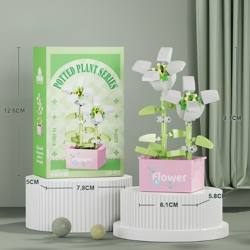 Combo 2 bộ Lắp Ghép Lego Hoa bách hợp - 140 hạt - Full Box - Sku : LG-W1604-04 - ( VAT 001-C2-11 ) - K126-T2-S4