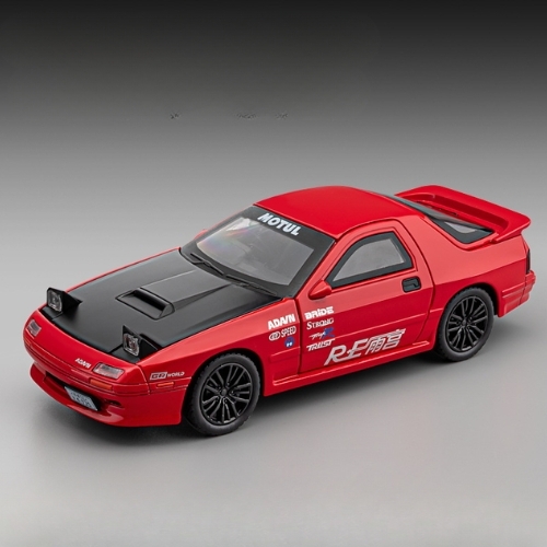 Mô Hình Xe Mazda RX-7 Màu Đỏ , tỉ lệ 1:32 Hợp kim có thể mở cửa - bánh sau chạy cót - Dài 16cm - rộng 6.3cm - cao 4.7cm - FULL BOX : box màu SKU : oto554c  - ( VAT 003-01-130 )- K51-T3-S3