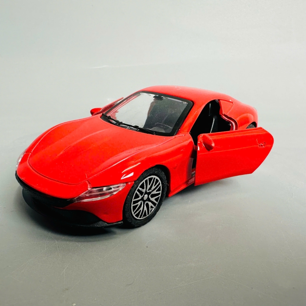 Mô Hình xe Ferrari Roma đỏ tỉ lệ 1:36 Hợp kim có thể mở cửa - bánh sau chạy cót - Dài 11cm - rộng 5cm - cao 4cm - nặng : 500gram - FULL BOX : box màu SKU : oto355 n3-k9-t1-s1