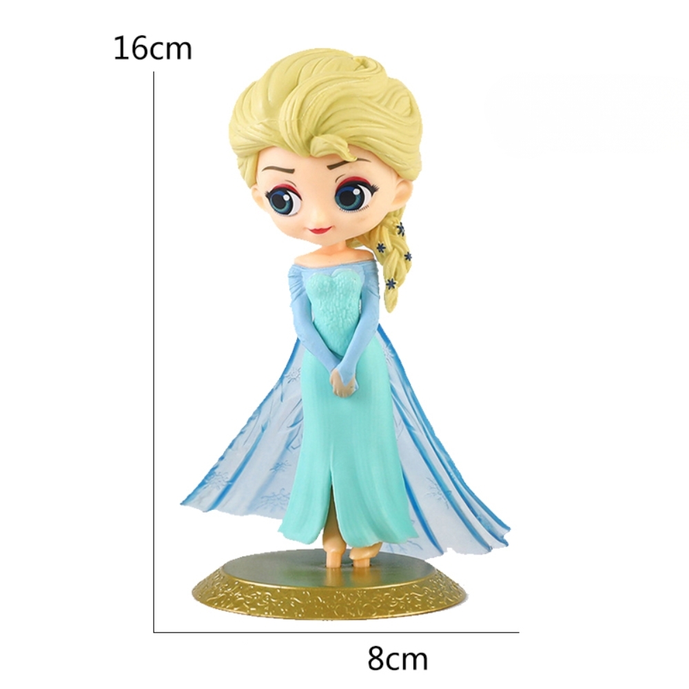 Mô Hình Công Chúa váy xanh tóc vàng - Cao : 16cm Nặng 150gram - No Box  - K19-T1-S5