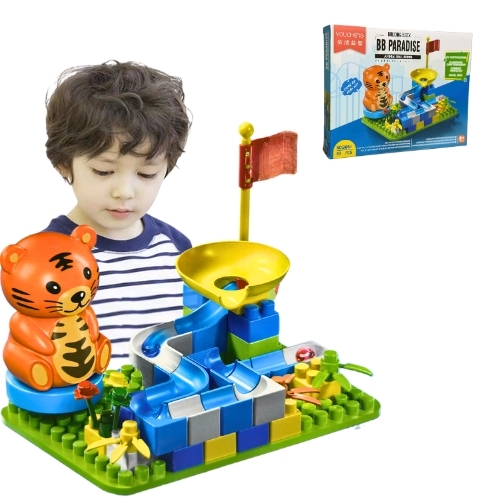 Đồ Chơi Lắp Ghép xây dựng bóng trượt Tiểu Hổ - 63 chi tiết  - Full Box - SKU : LG-966-04