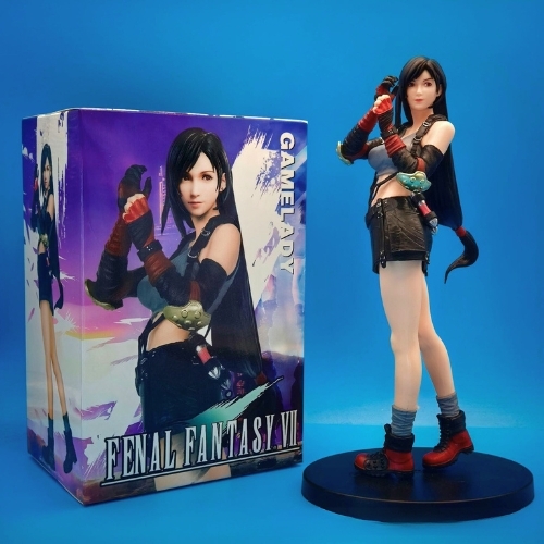 Mô hình Tifa Lockhart dáng đứng chiến đấu . Cao 20cm , nặng 160gram - box màu - K61-T3-S6