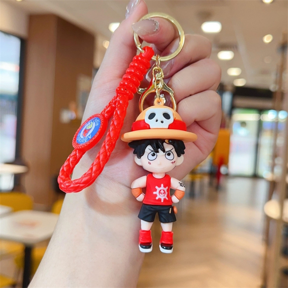 Móc khóa luffy chống tay - dây dài 11cm mô hình cao 6cm - nặng : 50gram - SKU: moc205 - (Vat: MK001) -  K78-T1-S3