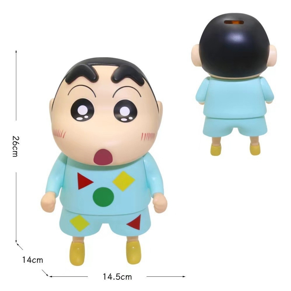 Hàng Rỗng Nhẹ - Mô Hình Shin áo xanh dáng đứng - Cao : 26cm - Nặng 300gram - No Box
