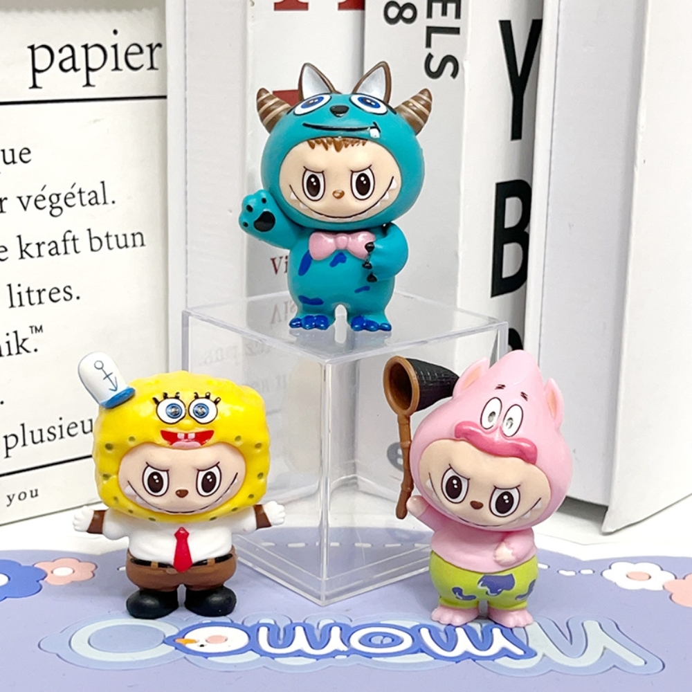Mô Hình bộ 6 labubu B - Cao 6-7cm - nặng 150Gram - Figure Labubu - Có hộp màu - K21-T1-S9