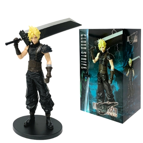 Mô hình Cloud Strife dáng đứng chiến đấu . Cao 22cm , nặng 260gram - box màu - K61-T3-S4