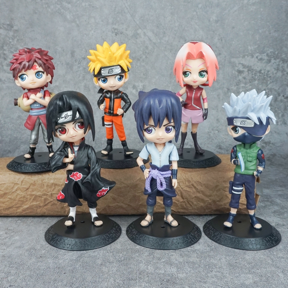 Mô hình Naruto Bộ 6 nhân vật Cao 15.5cm - nặng 150Gram- Figure Naruto - No Box