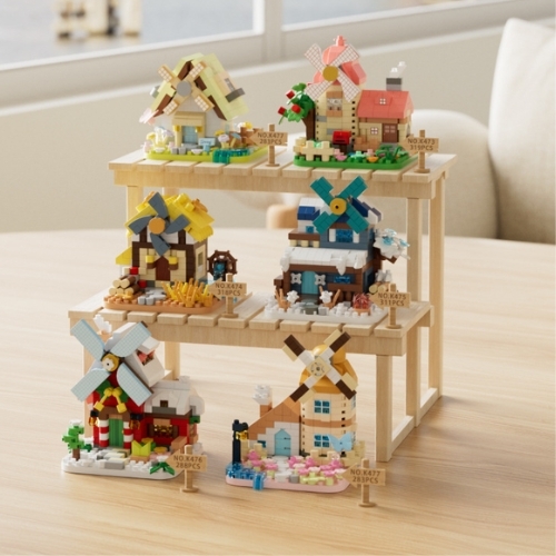 ( Giá 1 con - Bộ 6 con - Đặt Số Lượng 6 ) Bộ Lắp Ghép Mô Hình Ngôi Nhà Cối Xay Gió  - Full Box - Sku : LG-S42 - (VAT 001-12-50)