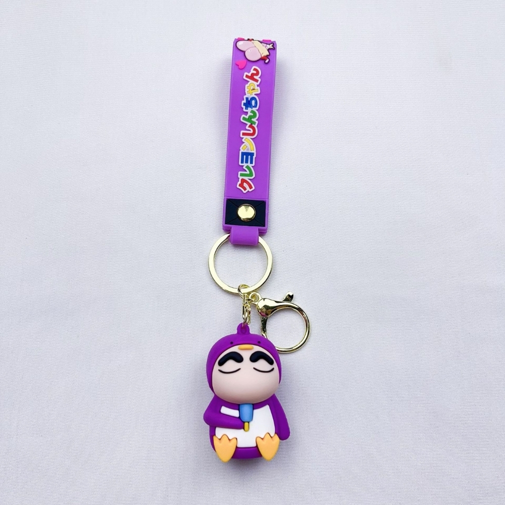 móc khóa shin cosplay chim cánh cụt - dây dài 11cm mô hình cao 6cm - nặng : 50gram - no box K79-T4-S1