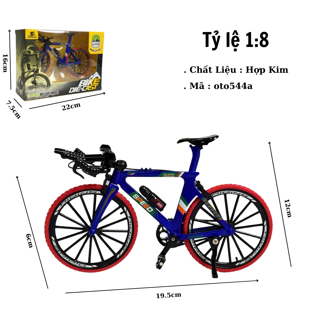 Mô Hình xe đạp đua tỉ lệ 1:8 - Dài 19.5cm - rộng 5cm - cao 12cm - nặng : 200gram - FULL BOX . SKU : XYB2024-2 - (VAT: 003-04-40)