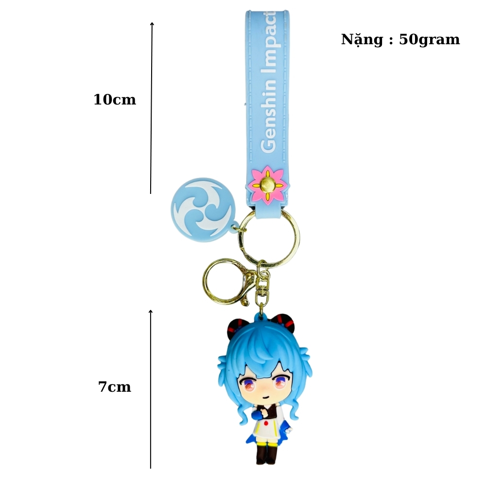 Móc genshin impact ganyu - Dây móc dài : 10cm - Mô Hình Cao : 7cm - Nặng : 50gram - No Box : bọc túi OPP - N3-K15-T5-S2