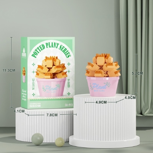 Combo 3 bộ lắp ghép chậu hoa- 56 hạt - Full Box - Sku : LG-W1503-02 ( VAT 001-C3-11 ) - K116-T2-S2