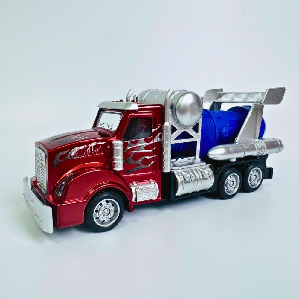 Mô Hình Xe công phản lực đầu đỏ Hợp kim - bánh sau chạy cót - tạo khói - Dài 17cm - rộng 5.5cm - cao 6.5cm - nặng : 300gram - FULL BOX : box màu SKU : oto536b - K53-T4-S2