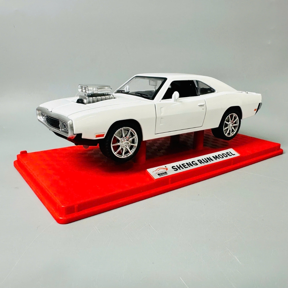 Mô Hình Xe đua trắng tỉ lệ 1:24 Hợp kim có thể mở cửa - Âm thanh Đèn - Dài 22cm - rộng 9cm - cao 6.3cm - nặng : 800gram - FULL BOX : box màu SKU : oto473j -  K55-T3-S9