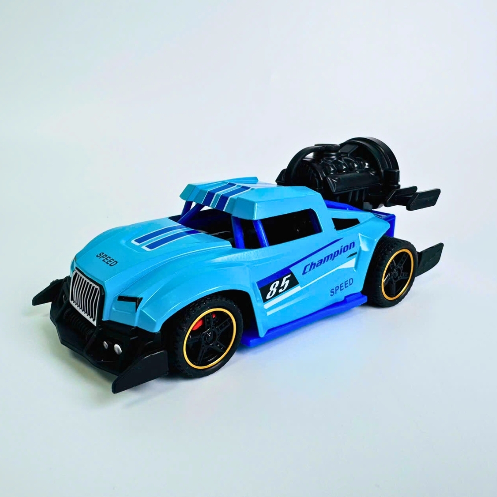 Mô Hình Xe phản lực màu xanh dương Hợp kim - bánh sau chạy cót - tạo khói - Dài 14cm - rộng 6cm - cao 5cm - nặng : 300gram - FULL BOX : box màu SKU : oto538d - K53-T1-S1