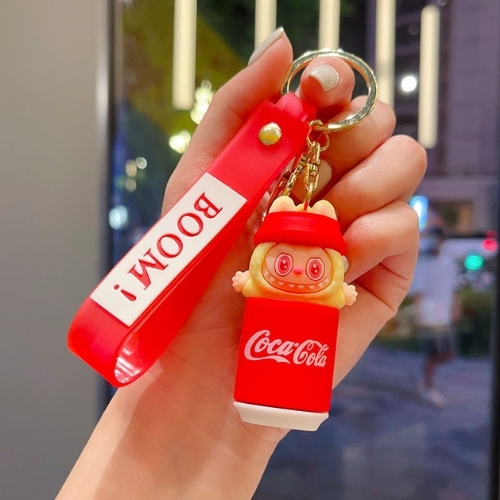 Móc Khóa labubu vàng dơ tay cocacola siêu dễ thương . Dây móc dài : 10cm - Mô Hình Cao : 6cm- Nặng 50gram K75-T2-S5