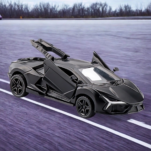 Mô Hình Xe Lamborghini Màu Đen tỉ lệ 1:43 Hợp kim có thể mở cửa - bánh sau chạy cót - Dài 10.5cm  - rộng 4.5cm - cao 2.6cm - FULL BOX : box màu SKU : oto552c - (VAT: 003-01-35) - K54-T2-S9