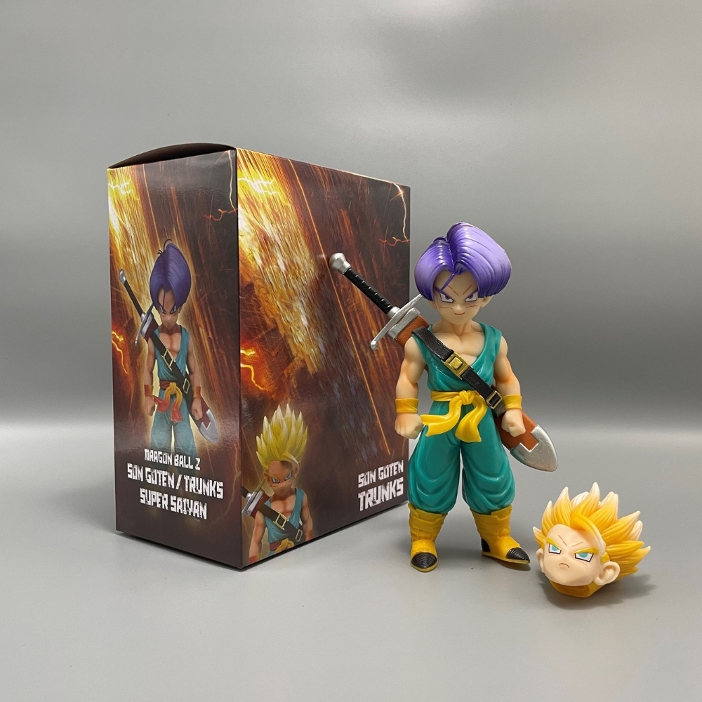 Mô Hình Dragon Ball Trunks Kid dáng đứng có đầu thay thế - cao 19cm - nặng 220g - DragonBall - Hộp màu K28-T1-S11