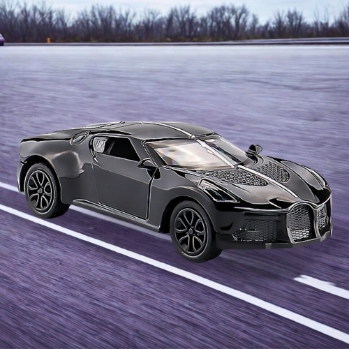 Mô Hình Xe Bugati chiron màu Đen tỉ lệ 1:43 Hợp kim có thể mở cửa - bánh sau chạy cót - Dài 10.5cm - rộng 4.5cm - cao 2.6cm - FULL BOX : box màu SKU : oto552f - (VAT: 003-01-35) - K54-T2-S3