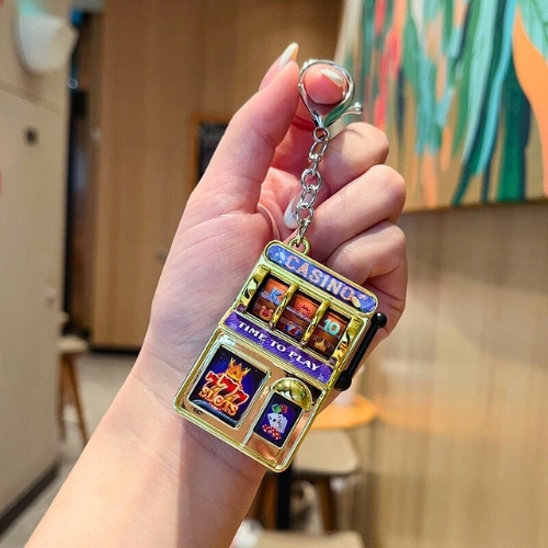 Móc Khóa Máy Quay Thưởng Màu vàng  777 . Dài 11cm , Rộng 3.5cm - Nặng 50gram - SKU : moc284f K76-T6-S10