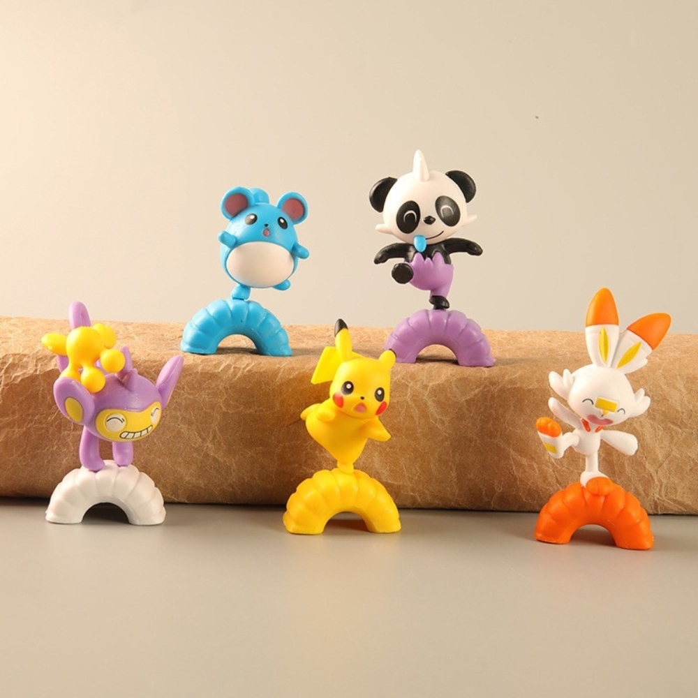 Mô Hình POKEMON Bộ 5 Pokemon có đế - Cao 7-8cm - Nặng 300gram - Pokemon - No K13-T1-S6Box - Bọc Túi OPP -