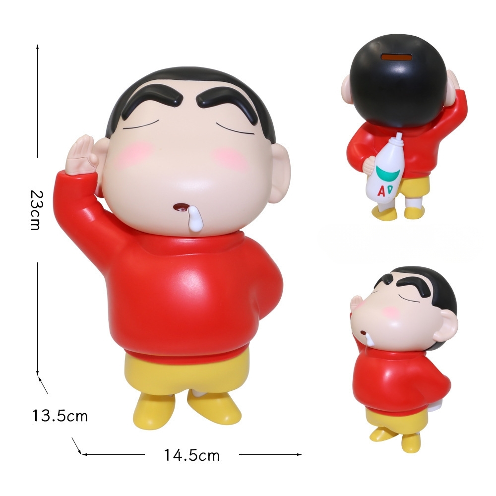 Mô Hình Shin áo Đỏ đứng chào - Cao : 14cm - Nặng 200gram - No Box - K21-T1-S7