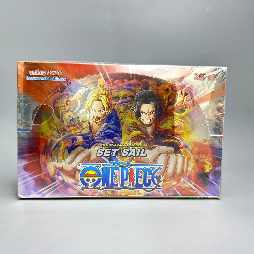 Pack thẻ one piece set sail hộp vàng ( 36 pack 1 hộp ) . Dài 20cm - cao 13cm - N3-K19-T2-S3