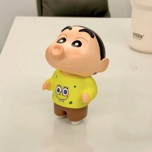 Mô Hình Shin dáng đứng áo vàng - Cao 10cm - Rộng 6cm - Ngang 6cm - nặng : 50gram - SKU : sh850y - (VAT G873-79) - T4