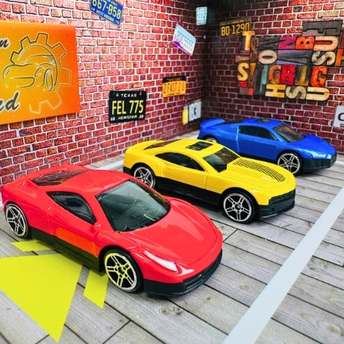 Mô Hình 1 vỉ 3 Xe oto kèm khay đựng , Tỉ Lệ 1:64 - Cao 23cm - Ngang 10cm - Rộng 4cm - nặng : 500gram - FULL BOX : box màu SKU : oto519 - 64000-3 - T4