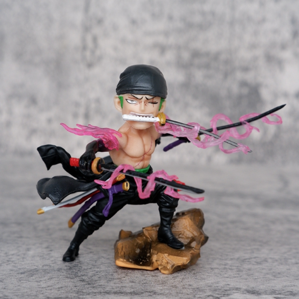 Mô Hình OnePiece Zoro G5 chibi - cao 8cm - nặng 100gram - Hộp Màu - Figure One Piece -  N1-K50-T3-S3
