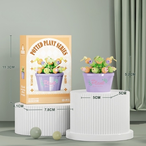 Combo 3 bộ lắp ghép chậu hoa - 69 hạt - Full Box - Sku : LG-W1503-03 ( VAT 001-C3-11 ) - K116-T2-S3