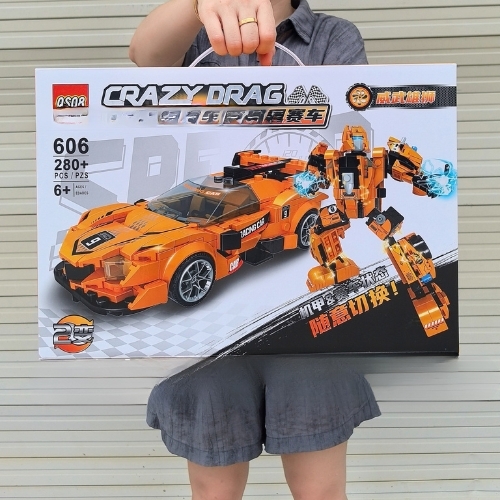 Đồ Chơi Lắp Ghép Lego Autobot Màu Cam , 2 in 1  - 280 hạt - Full Box - Sku : LG-43-04