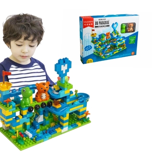 Đồ Chơi Lắp Ghép xây dựng bóng trượt Khủng Long , Hổ - 344 chi tiết - Full Box - SKU : LG-951