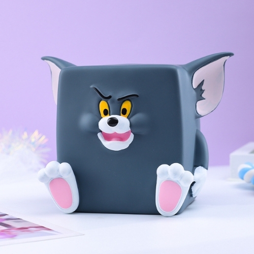 Mô Hình Mèo TOM hình vuông ( Có Thể Đựng Tiền ) - Cao 15.5cm - Rộng 14.5cm - Ngang 20cm - nặng : 300gram - SKU : sh850l - ( Vat : MH001-01 ) T4