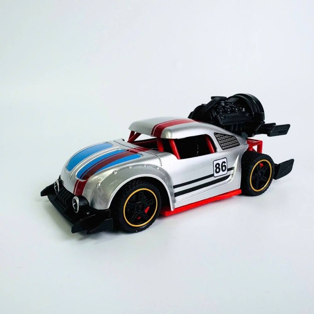 Mô Hình Xe phản lực màu bạc Hợp kim - bánh sau chạy cót - tạo khói - Dài 14cm - rộng 6cm - cao 5cm - nặng : 300gram - FULL BOX : box màu SKU : oto537d - K52-T4-S4