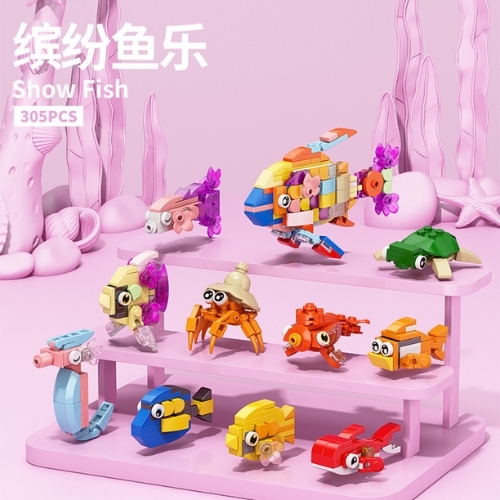 Combo 10 Mẫu  Bộ Lắp Ghép Mô Hình Động Vật - (10 Mẫu nhỏ lắp thành 1 mẫu to) - SKU: LG-9104 ( VAT 001-C10-30 ) - K123-T1-S9-10-11