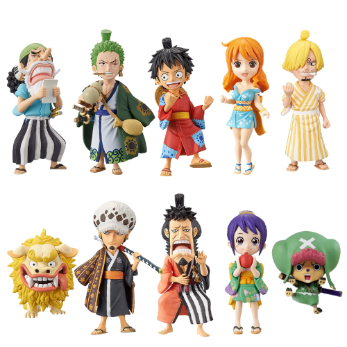 Mô hình đồ chơi - Wcf Luffy Zoro Sanji Nami Choper Usopp Law Kin'emon Sư Tử vàng Otama -  One Piece - No Box - K25-T1-S3